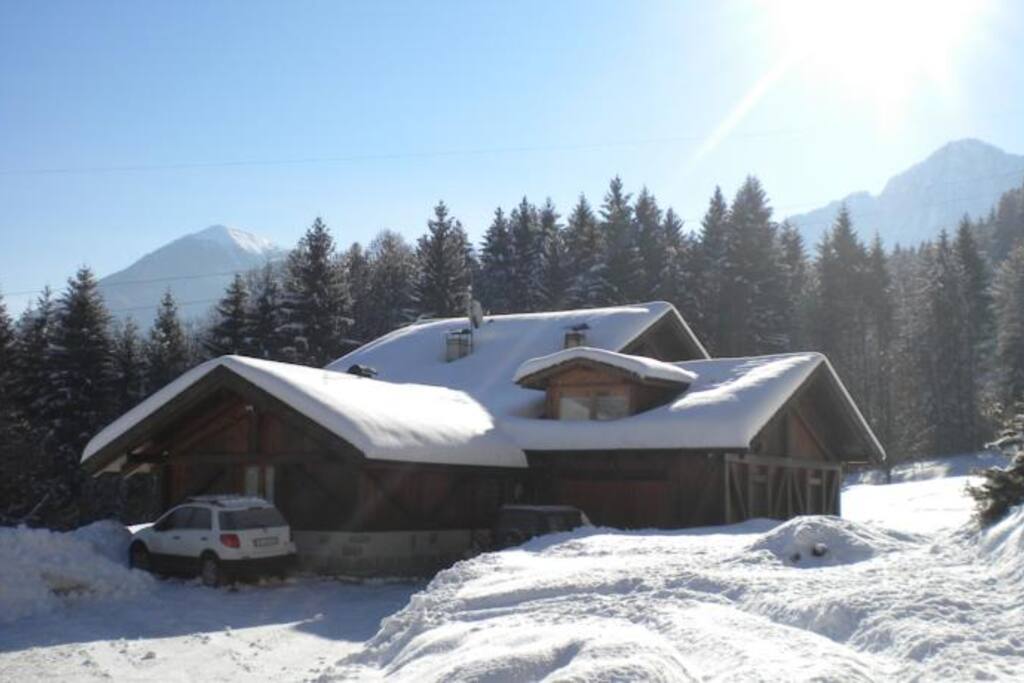 arrivo al B&B con la neve
