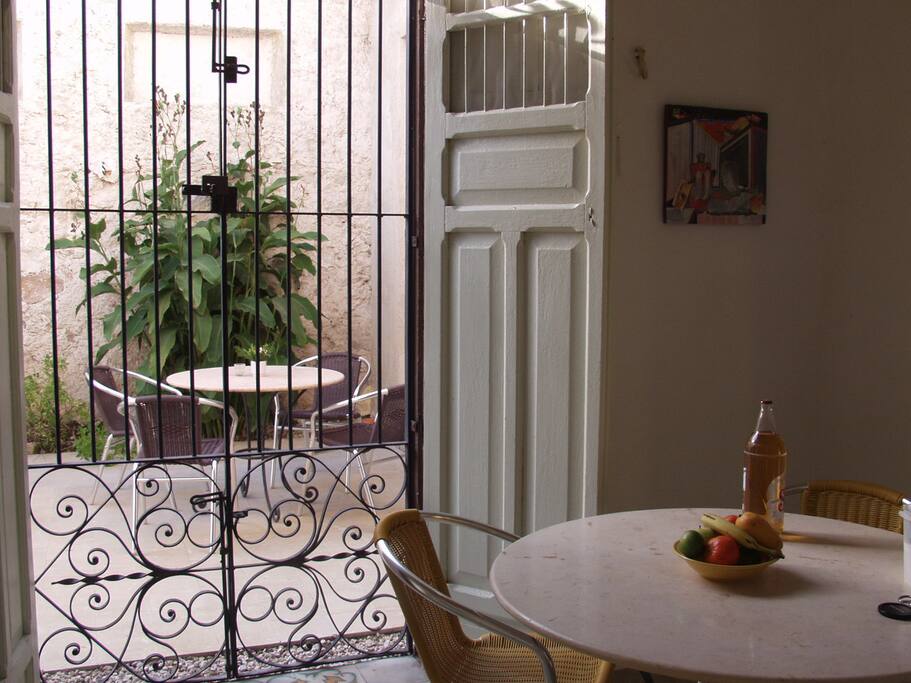 Kitchen and patio