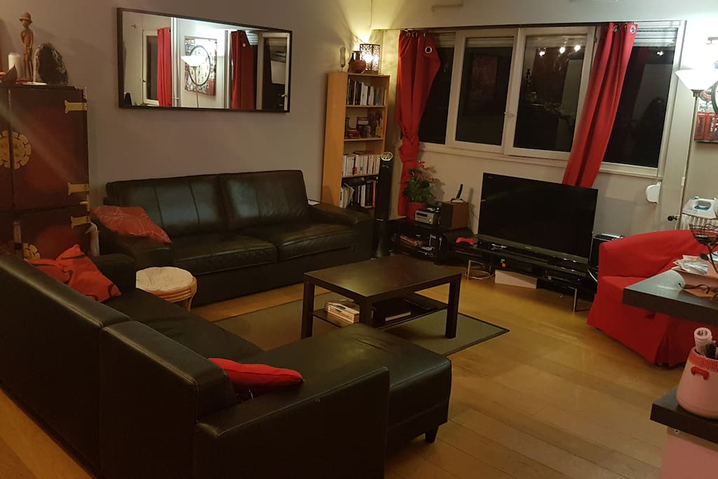 Salon ouvert sur cuisine / living room open on US kitchen (34 m2)