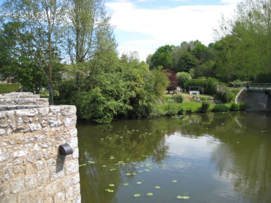 Looking across to the property from the Roman Bridge