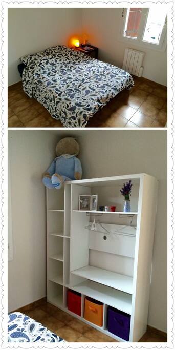 This is the guest room, simple and comfortable.