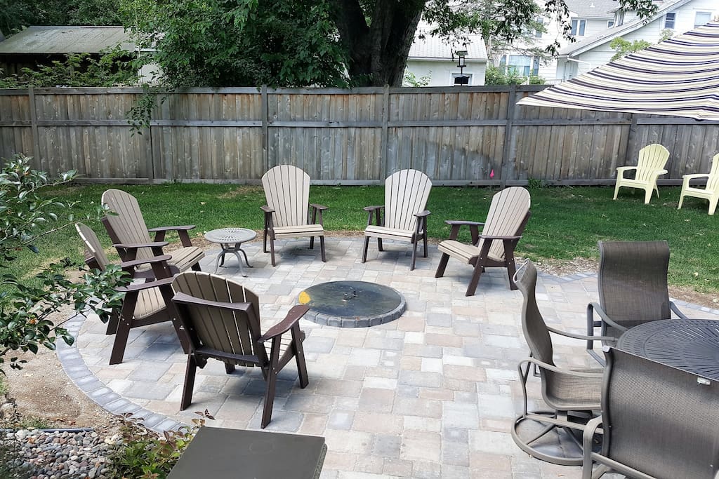 New Paver Patio with Firepit, Dining Table, Couches, & 2 grills