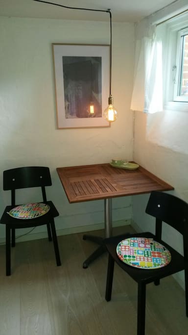 Café table in the kitchen