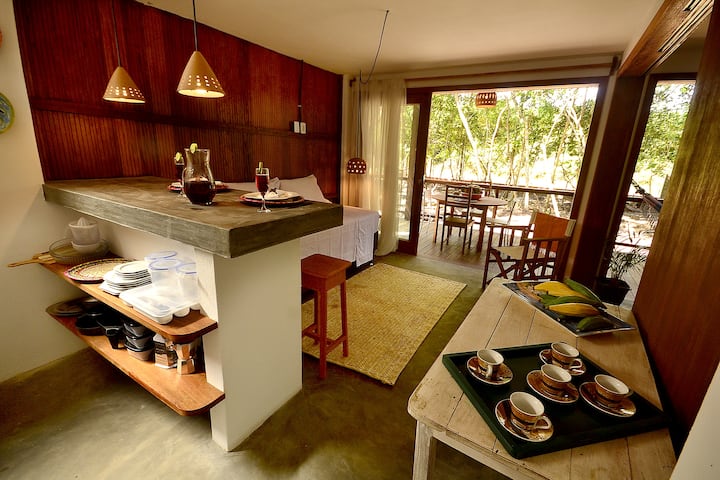 Bungalow Com Piscina Natural- Praia De Algodões - Bahía