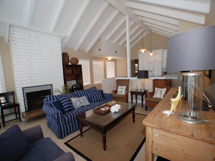 Vaulted ceilings in the living room