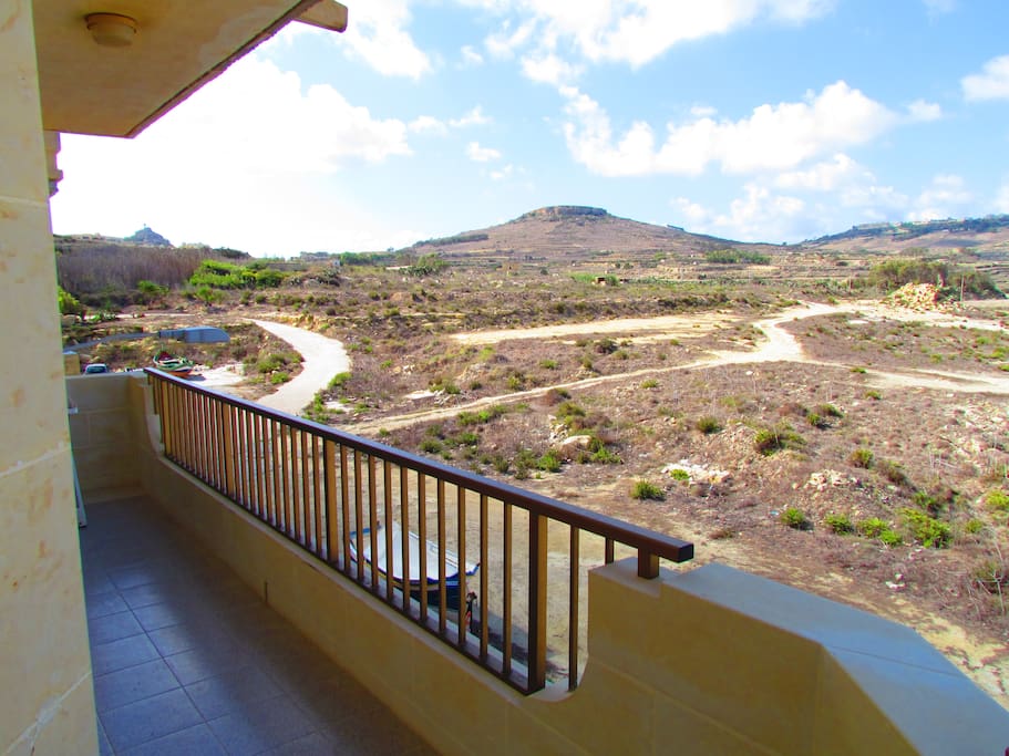 West Side of the balcony- Sunshine all afternoon!
