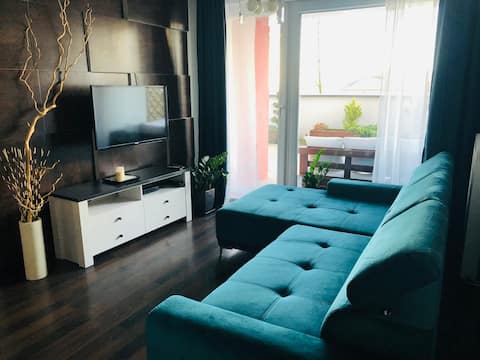 Apartament z dużym tarasem Gdańsk Nieborowska