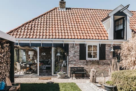 House with beautiful views and private garden.