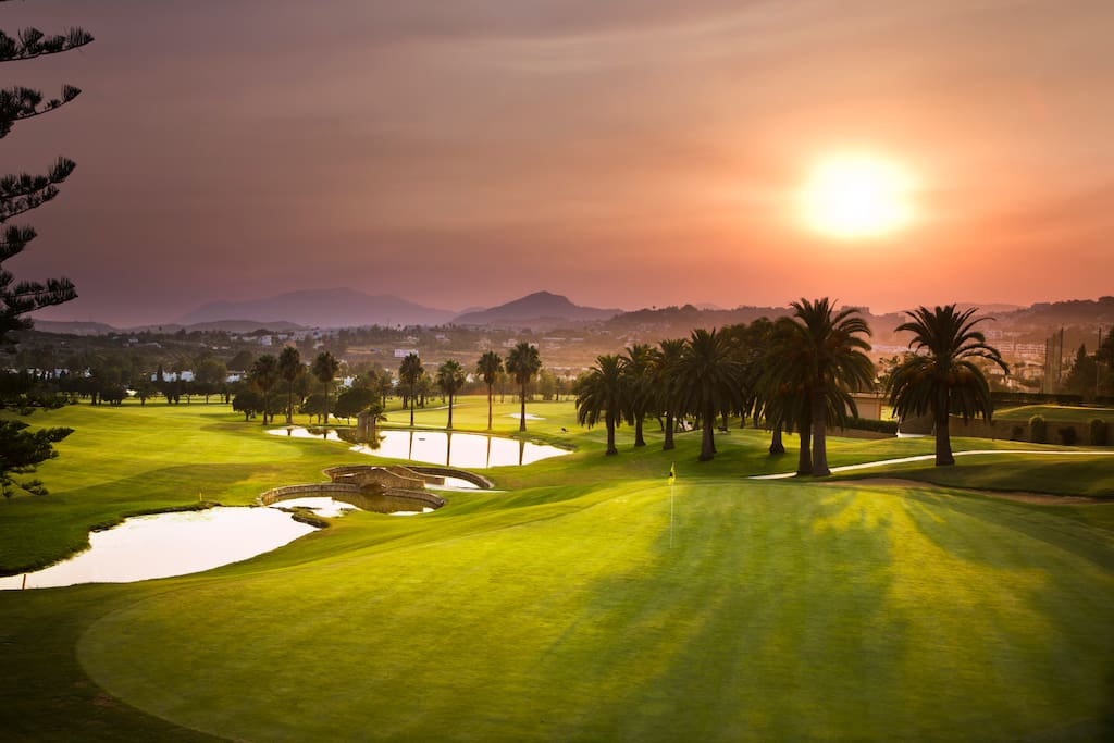 Many golf courses in the area.