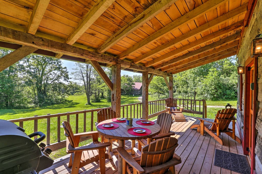 Spend your mornings and evenings sitting on the front porch watching the sunrise and sunset.