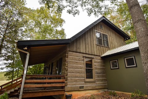 Private log cabin at Windswept Farm