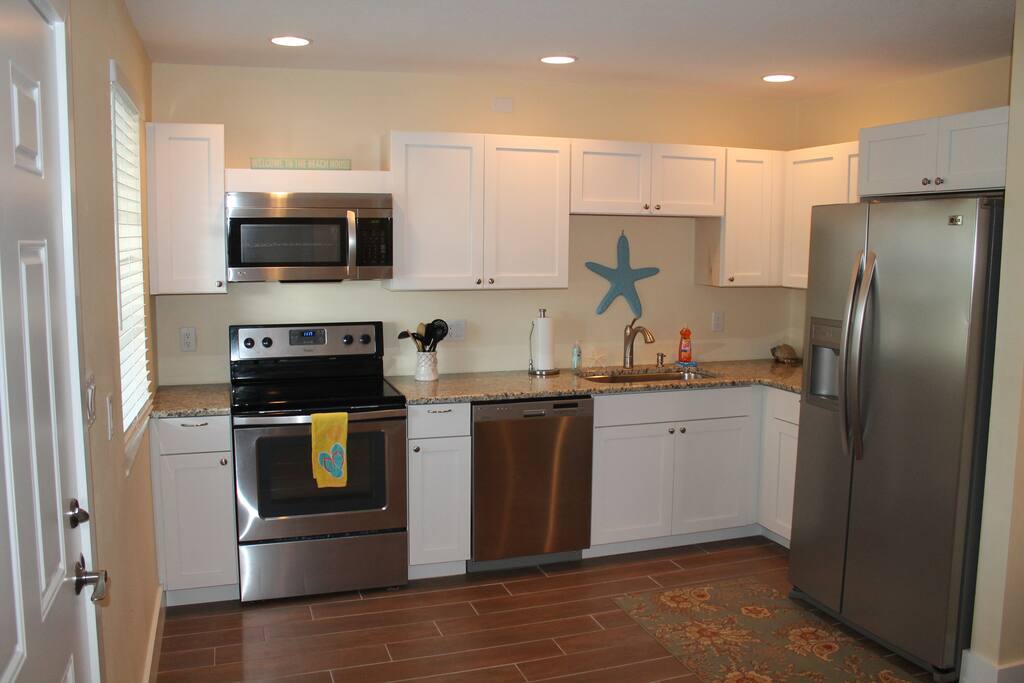 Fully stocked kitchen
