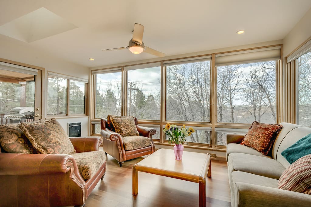 Sun Room with Windows that open to let in the Mountain Air