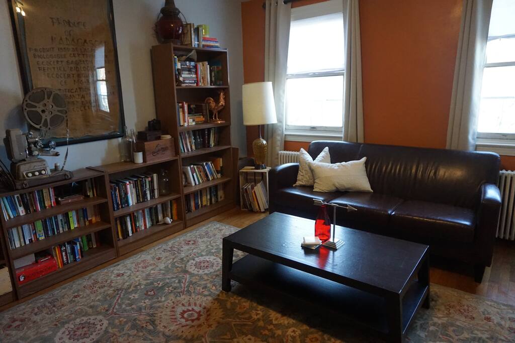 Plenty of books to read and records to listen to.