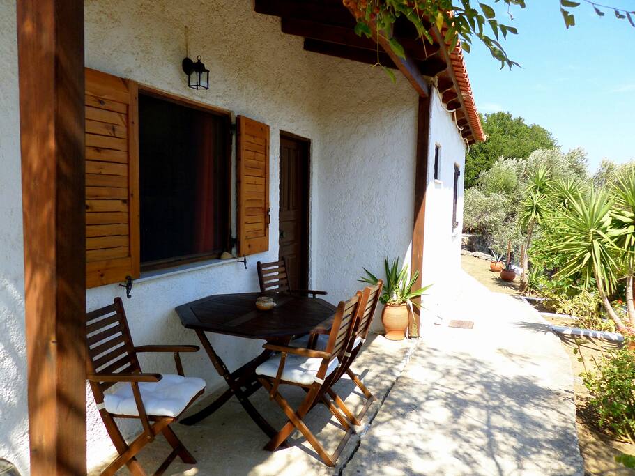 First balcony/table near the door with view on the sea