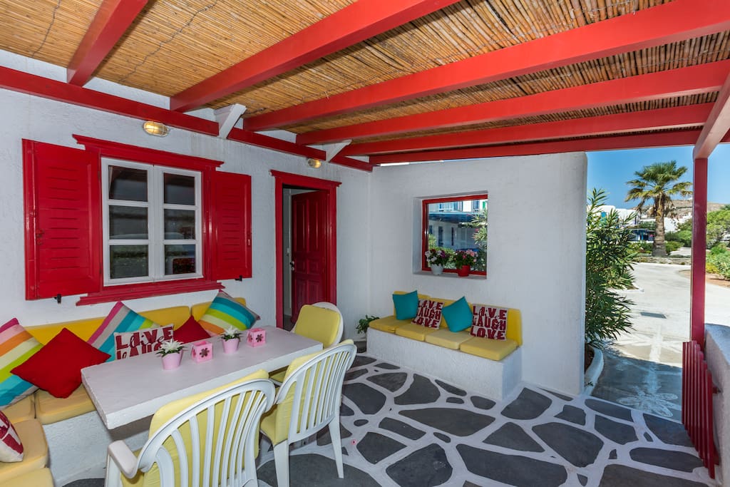 outdoor space or terrace of the house to relax and have fun.