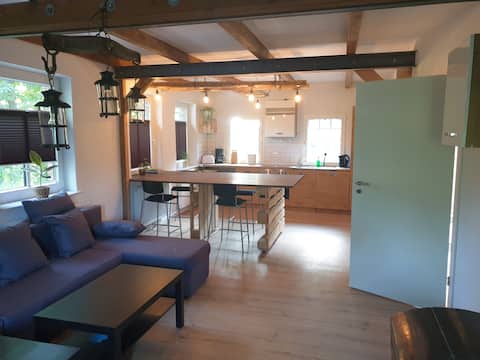 Top Airbnb: Vacation rental (downstairs) near the North Sea and the Weser Cycle Path. in Wesermarsch