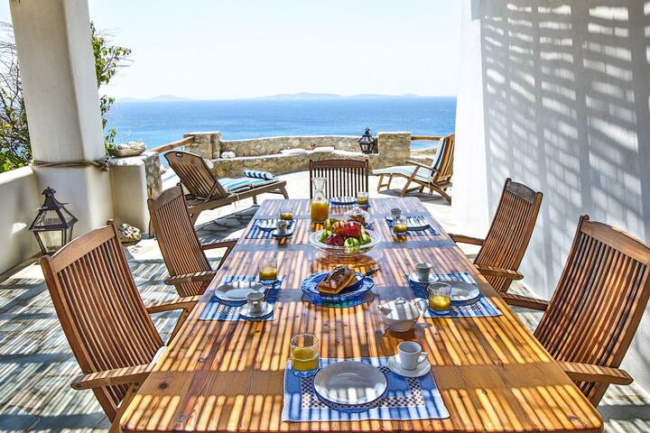Villa Mykonos-4bedrooms, Private Pool & Sea View