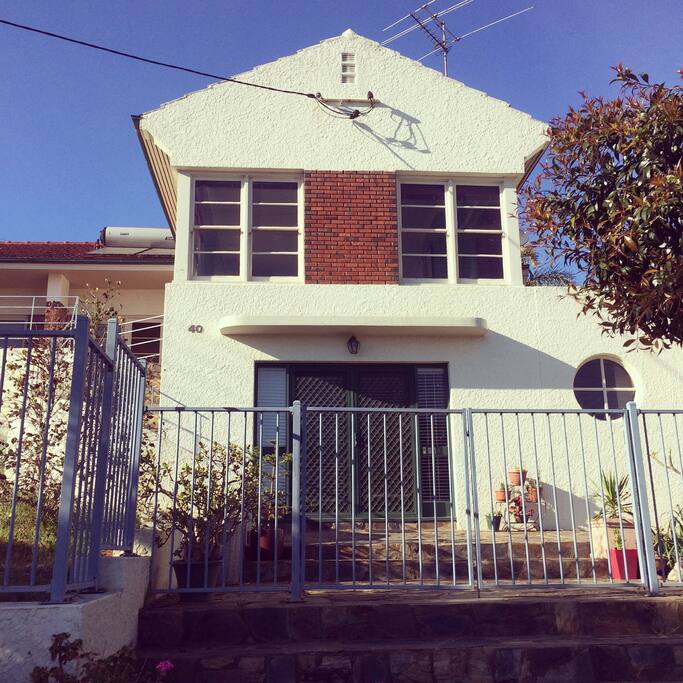 Entrance to the studio is via the downstairs doors; the porthole window is your kitchen.