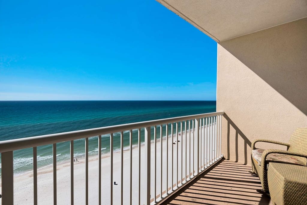Pull up a seat and enjoy gorgeous views from this 10th floor balcony.