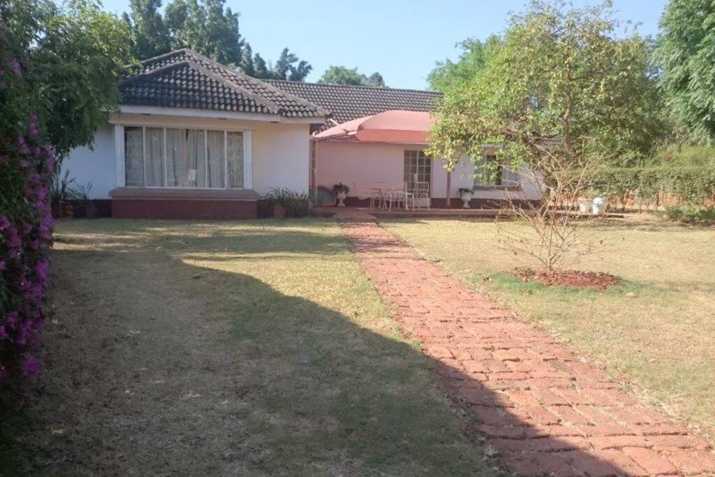 front of cottage