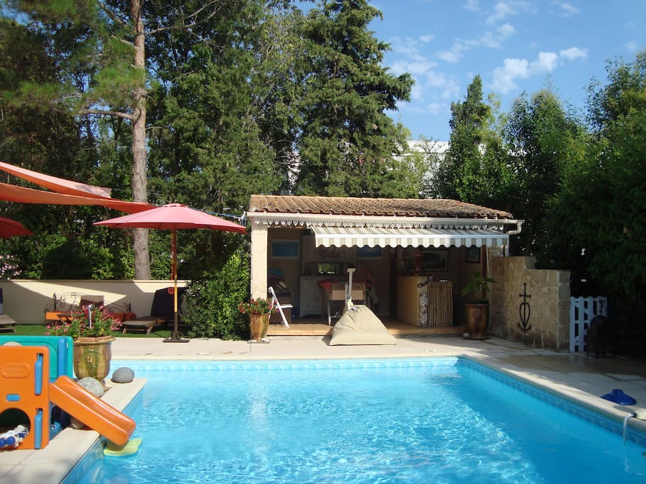 piscine, pool house