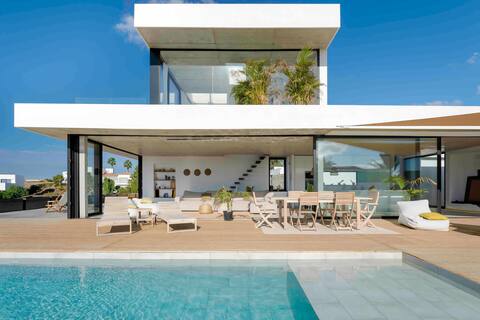 The Salty Villa | Volcanoes and Sea | Sunset view