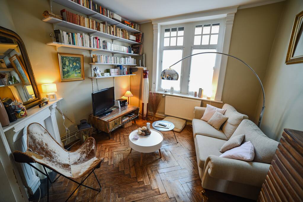 Le salon cosy avec parquet en chêne