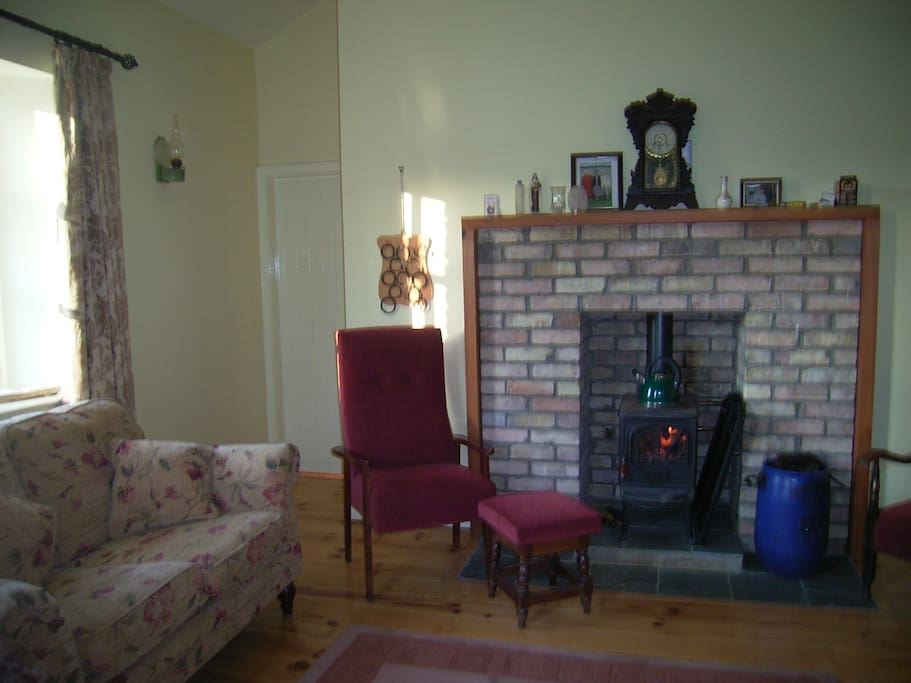 Sitting room with peat burning stove