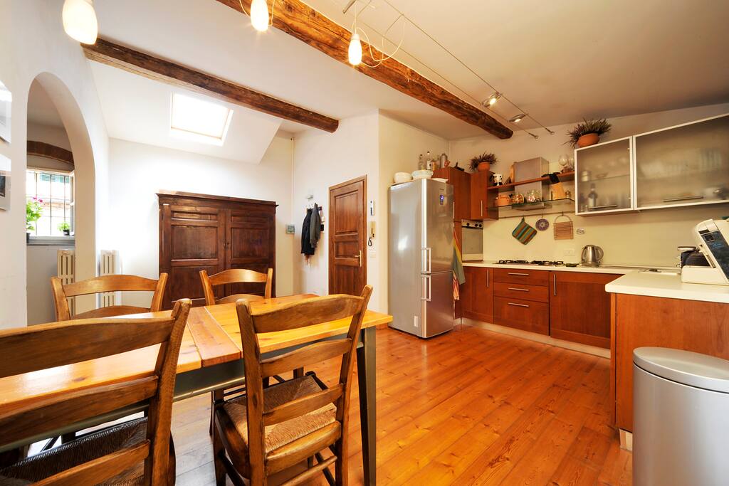 entrance, kitchen and dining room