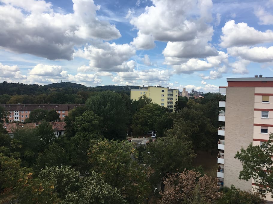 Ausblick vom Balkon