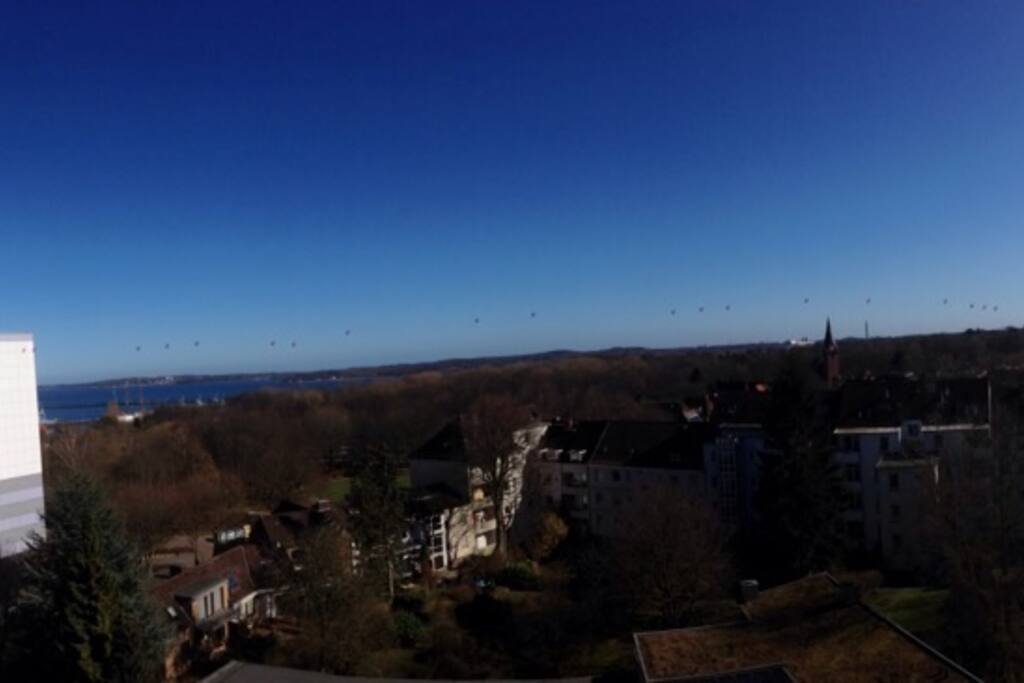 Blick aus dem Wohnzimmer, vom Balkon