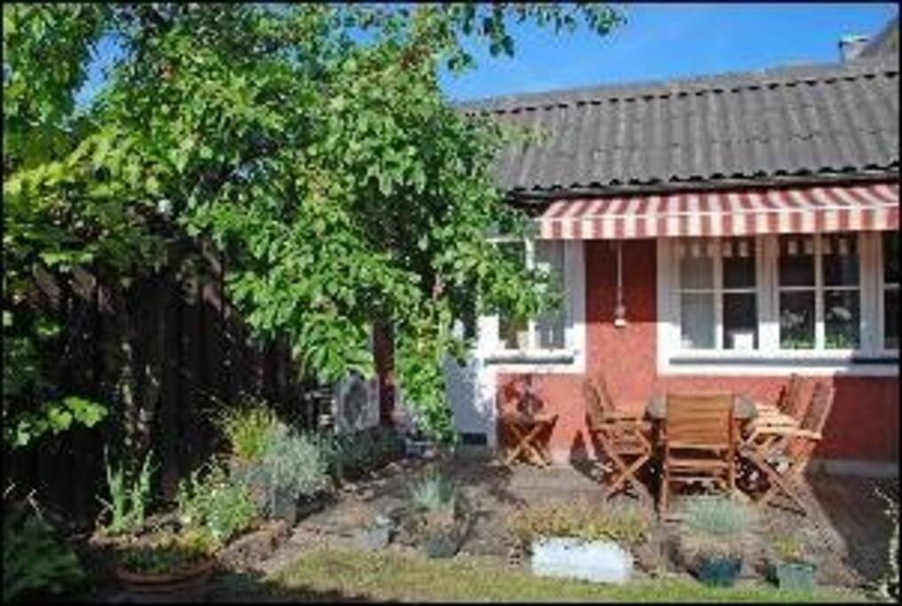 Private garden with bbq.