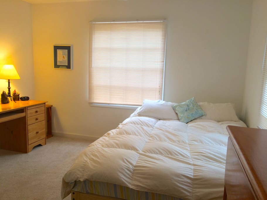 Your first floor bedroom set away from main rooms.