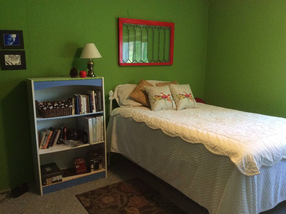 A full size bed.