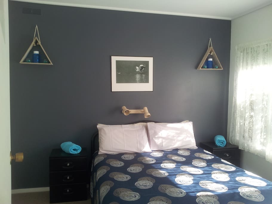 Queen size bed with linen provided