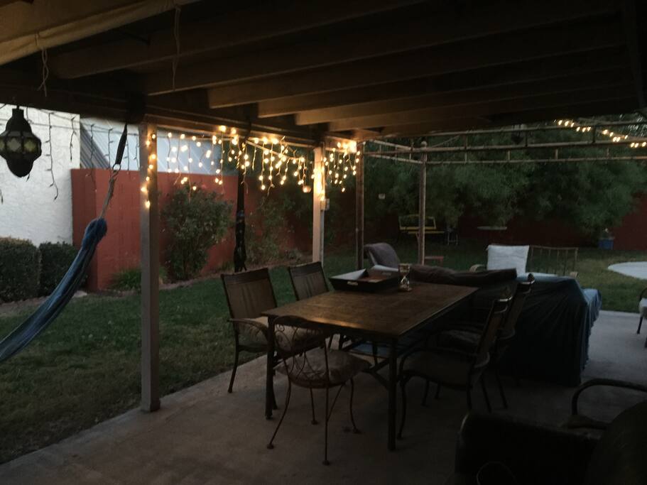 Outside chill area. great for getting work done, enjoying a nice meal or just hanging out!