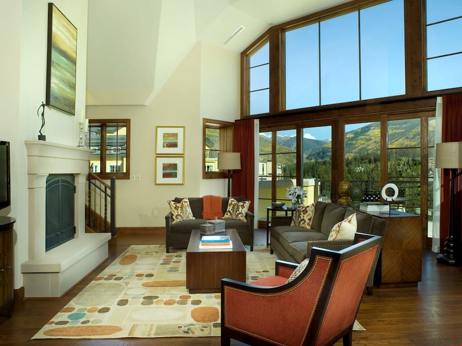 Relax and unwind in the bright and spacious living room.