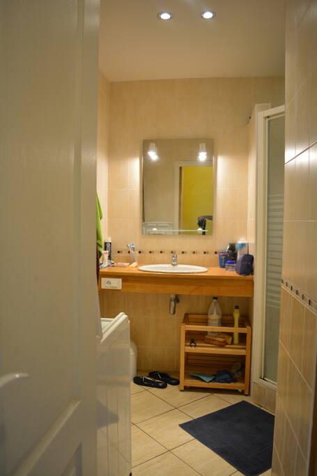 Salle de bain refaite à neuf - Grande douche