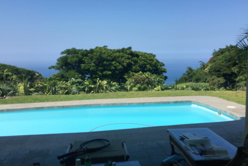 Our pool with ocean view