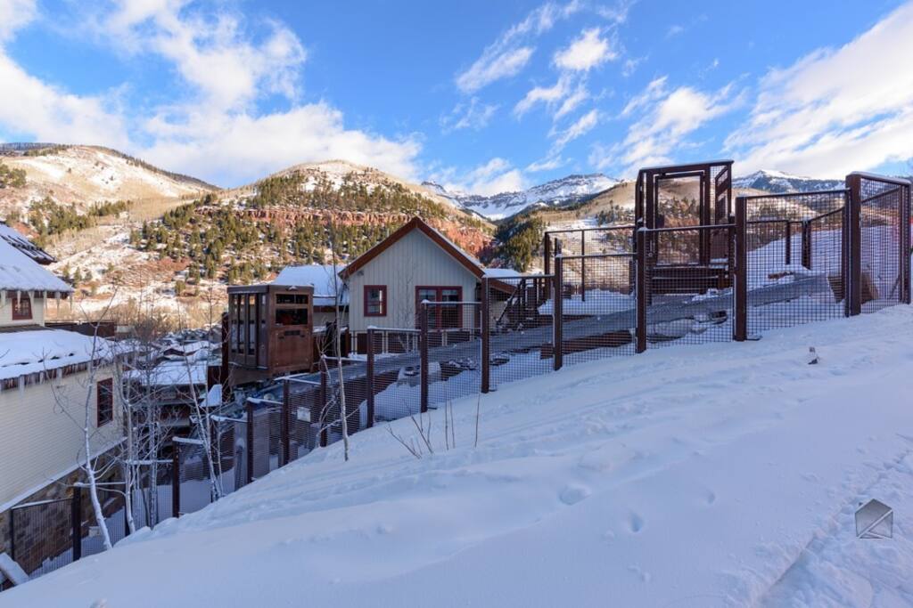 The funicular will bring you right to the slopes.