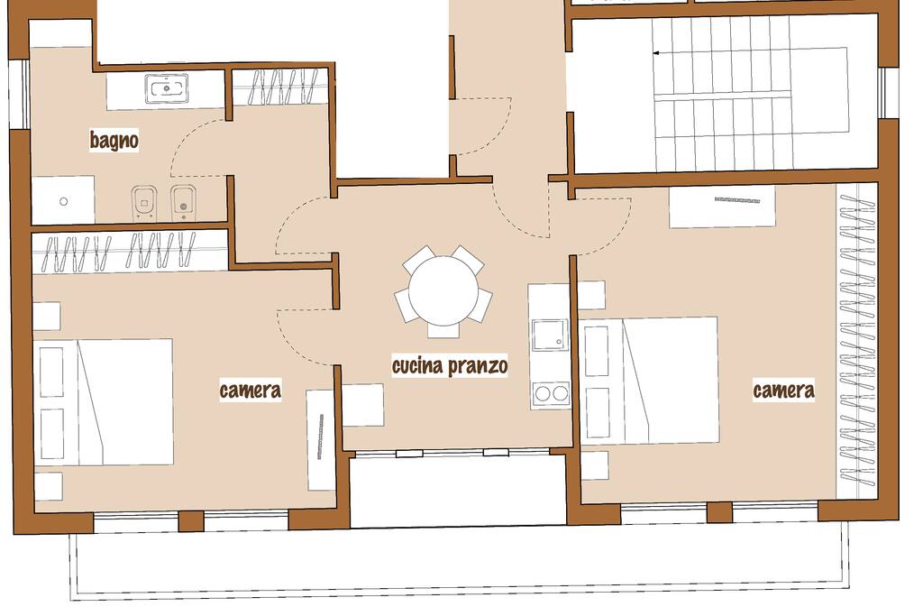 "Le giuste stanze" trilocale - two-bedroom apartment