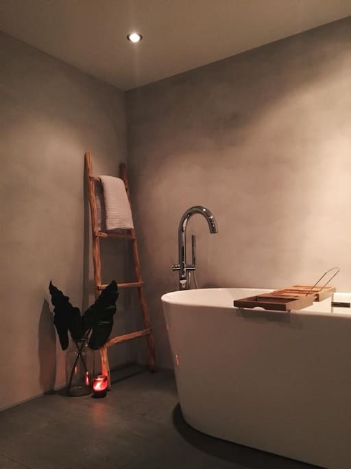 Bathroom with bath & shower