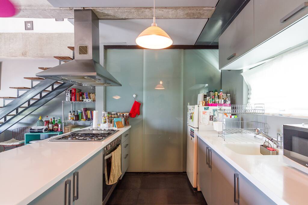 Kitchen and laundry doors.
