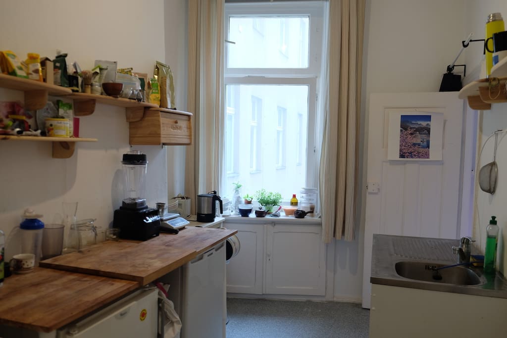 the kitchen (feel free to use everything blender, toaster, etc)