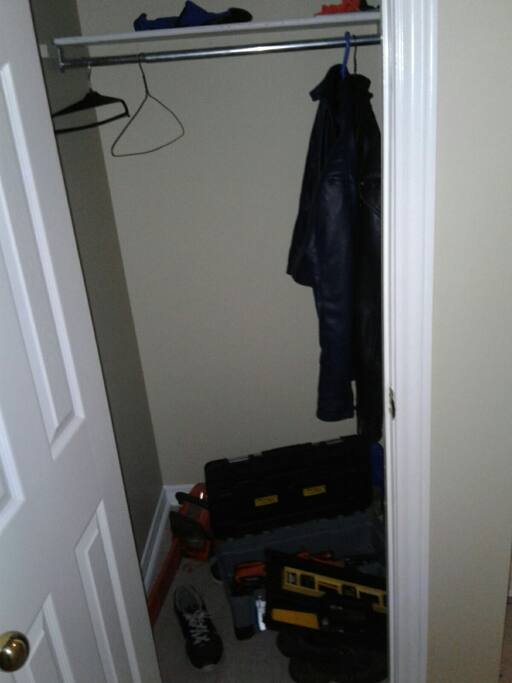 Closet; shared, but a space to hang your things