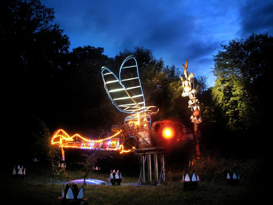 Hélicoptère/libellule de nuit