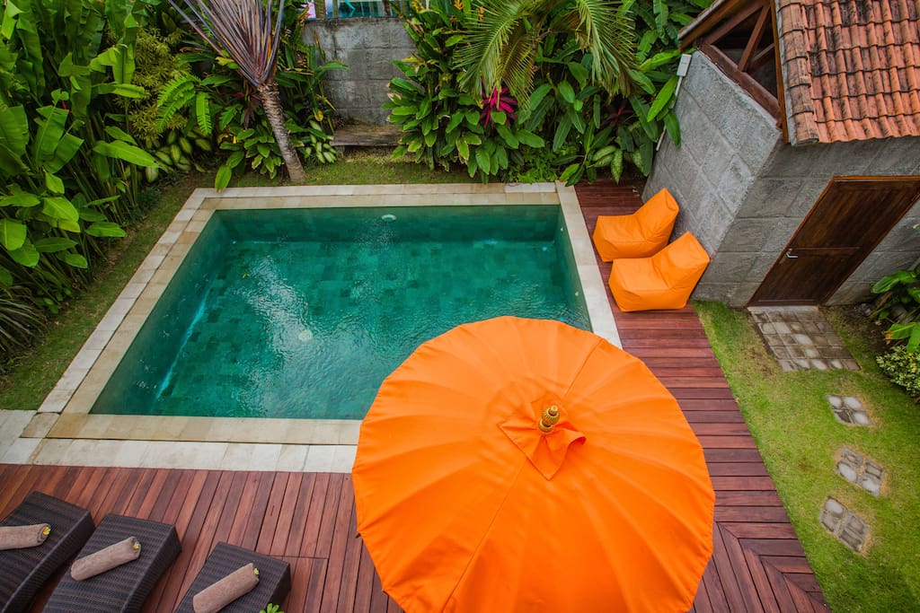 pool and terrace area from top balcony