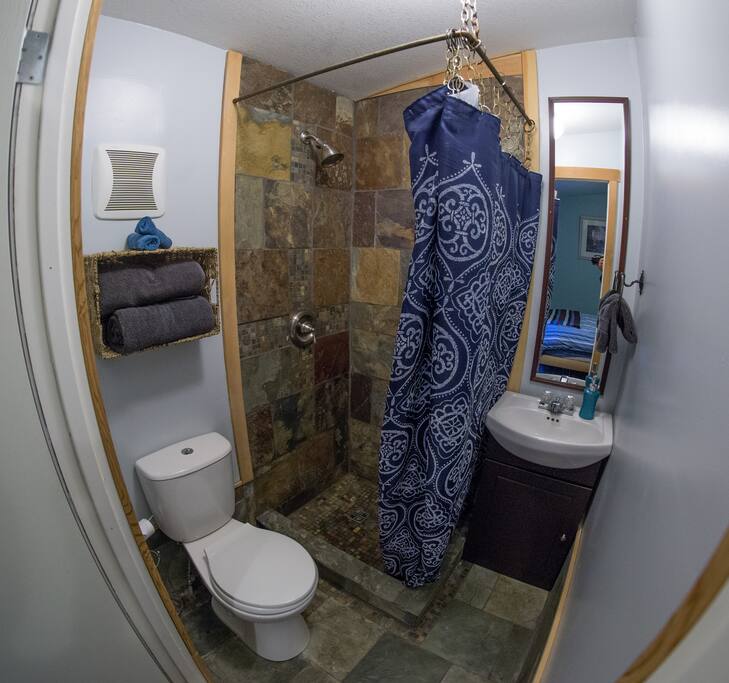 Private unique tile bathroom