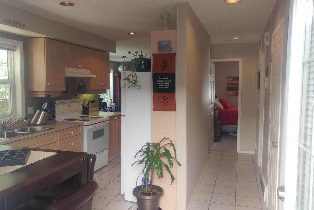 Walking through the front door to your creekside oasis